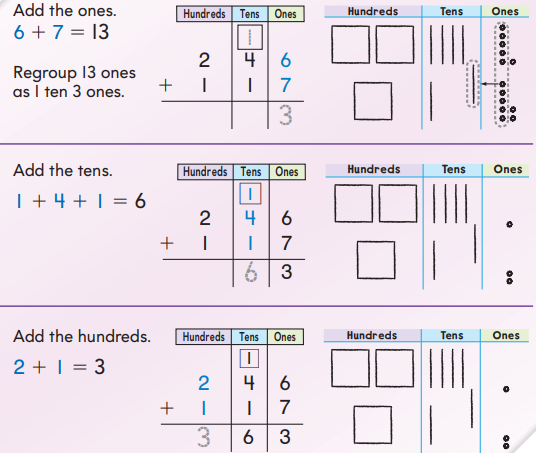 Go Math Answer Key Grade 2 Chapter 6 3-Digit Addition and Subtraction 6.3 3