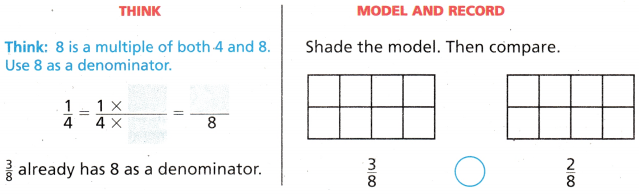 Texas Go Math Grade 4 Lesson 4.2 Compare Fractions 1