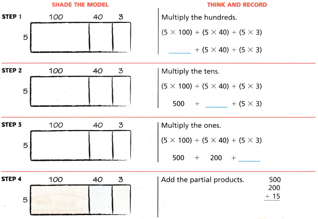 Texas Go Math Grade 4 Lesson 7.4 Answer Key Multiply Using Expanded Form 1
